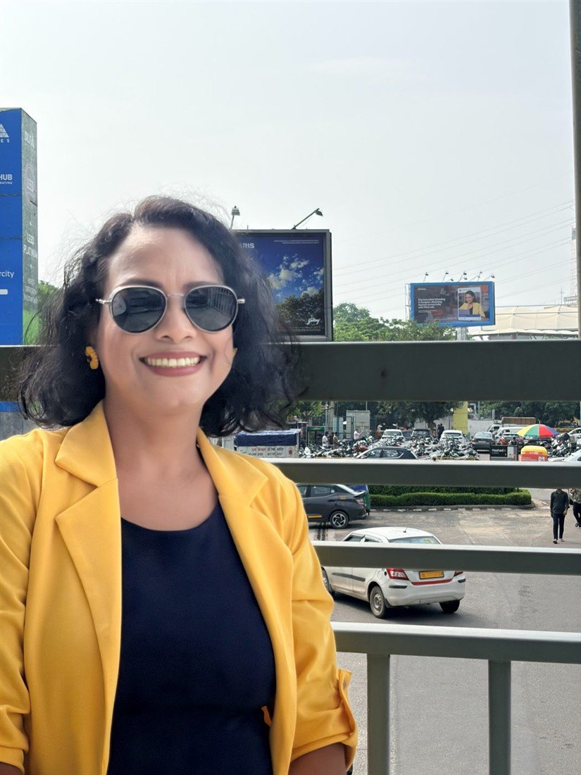 Vijayshree Kalani in a yellow blazer